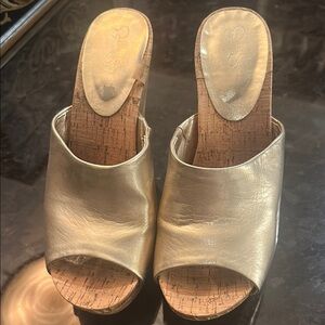 Gold Women's Slide Sandals